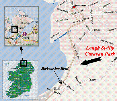 Map of Lough Swilly Caravan Park